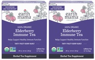 Earth Mama Organic Elderberry Immune Support Tea with Echinacea | Safe For Pregnancy, Breastfeeding,