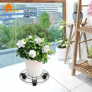 [Nanaaaa] Plant Stand with Plant Saucer Rolling Plant Stand Plant Tray Roller with 4 Casters Iron Pallet Trolley for Office Shop