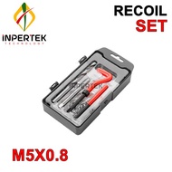 Recoil Set M5X0.8 Thread Helicoil M 5 X 0.8 Drat Baut Repair Kunci Verbos