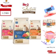 Meo gold selection 1.2 KG อาหารแมวมีโอ ซีเล็กชั่น   เกรนฟรี Grain Free
