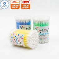 DVX Double-Sided Cotton Buds 100% Pure Cotton Soft Swabs (100pcs)