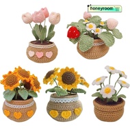 HONEYROOM Crochet Kit, Crochet Tulip Flowerpot Flower Crochet Kit, Sewing Multicolored Yarn Knit Kit