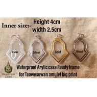 Taowesuwan acrylic amulet case(Free neck string)