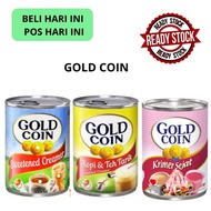 GOLD COIN -SUSU PEKAT MANIS/SWEETENED CREAMER/KRIMER MANIS-EVAPORATED CREAMER/KRIMER SEJAT/SUSU CAIR-KOPI DAN TEH TARIK