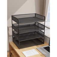 Office Bookstand Rack File Rack Desktop File Storage Rack Vertical Multi-Layer Metal File Rack Stora