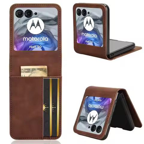 For Motorola Razr 70 Multi-card slot Cover Leather Case Protect Cover For Motorola Moto Razr 60 Razr