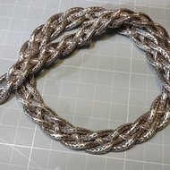 早期男粗礦925編織銀項鍊長45公分重量91.5公克
