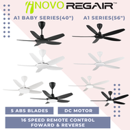 Regair Inovo A1 / A1 Led V15 40"/56" Ceiling Fan DC Motor Remote Control With Led Light Kipas Siling Lampu LED