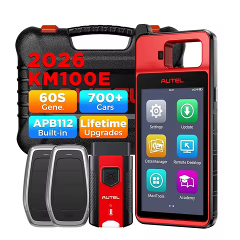 Autel KM100 KM100E Universal Car Key Programmer Built-in APB112 IMMO Key Learning 700+ Vehicles Life