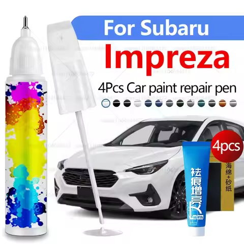 Car Paint Repair Pen For 1992-2025 Subaru Impreza Paint Scratch Repair Accessories 4PCS Black D4S Wh
