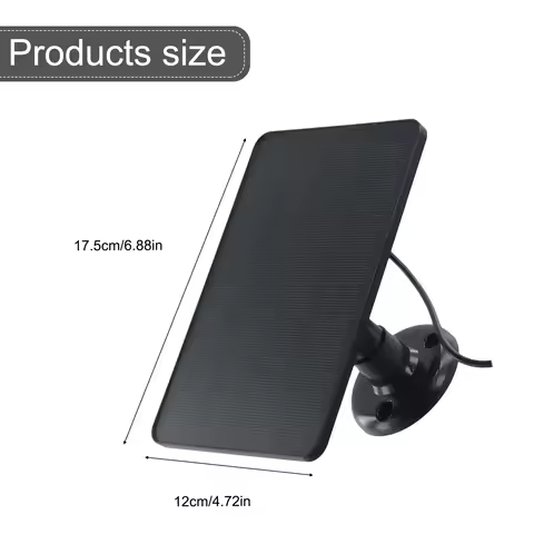1 Piece 10W Monocrystalline Solar Panel With Cable For Eufy Ring Security Camera Outdoor Weatherproo