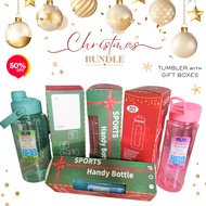 CHRISTMAS GIFT TUMBLER WITH BOX PLASTIC TUMBLER 1L 750ML 650ML BPA FREE TUMBLER TUMBLER