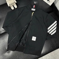 Áo khoác gió cổ trụ 4 sọc tay nam nữ hàng 2 lớp