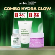 VERBLE Combo Hydra Glow Serum Pitted Scar Scar Removal + Toner Pad + Acne Cleaner Anti-Acne
