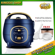Ringgit Shop 1.8L Electric Rice Cooker Non Stick Aluminium Inner Pot with Steamer Pengukus Periuk Na