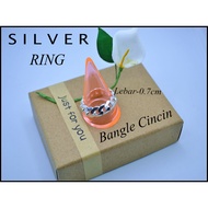 Silver Bangle Rings 925 （cincin perak）