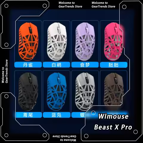 Wlmouse Beast X Pro 8K Wireless Mouse Magnesium Alloy Paw3950HS Light Weight E-sports Mouse Dual Mod