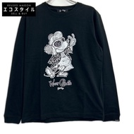 เสื้อแขนยาวพิมพ์ลายคอลลาบอเรชั่น Marbles x Mickey Mouse x Kurt Cobain รุ่น MCS-F2410 สีดำ x ขาว ไซส์