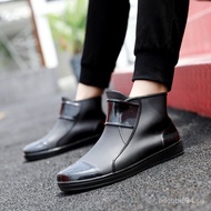 Summer Rain Boots Men's Short Non-Slip Waterproof Shoes Men's Rain Boots Low-Cut Fashion Shoe Cover Kitchen Fishing Rubber Shoes