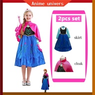 Frozen Costume Anna Dress For Kids Girl Princess Costume Kids Cosplay Dress Anna Princess Dress