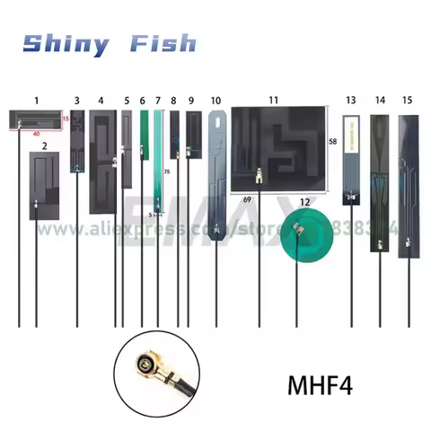 2Pcs MHF4 FPC Antenna LTE 4G FPC PCB internal patch antenna 12CM for EM12-G EM160R-GL SIM7600G-H SIM