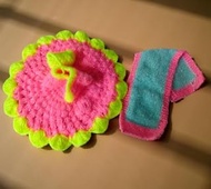 A&S VENTURES Laddu Gopal Winter Woolen Dress Size 4 with Cap & Muffler | Soft Warm Wool Poshak | Han