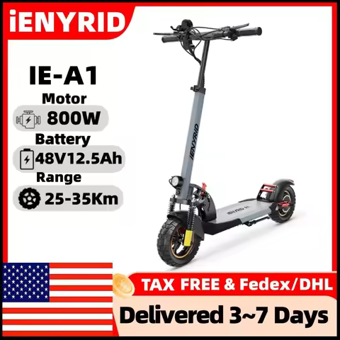 IENYRID A1 Foldable Electric Scooter 800W/48V/12.5 AH E-Scooter Max Speed 45KM Per Hour Max Range 20