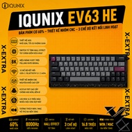 Genuine IQUNIX EV63 HE Hall Effect 60% Mechanical Keyboard | Rapid Trigger 0.01mm, Polling Rate 8000