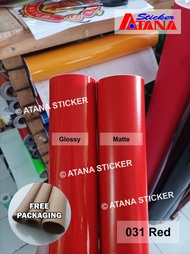 Skotlet Merah Glossy Doff Muda Tua Red 031 Darah Gloss Kilap Dop Metalik Cutting Stiker Anti Gores P