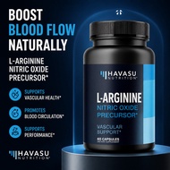 L-Arginine Capsules with L-Citrulline | L-Arginine, L-Citrulline | Kesihatan Jantung Routine | 60 ca