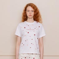 [DISAYA] - White T-Shirt Rose pop เสื้อยืด Rose pop