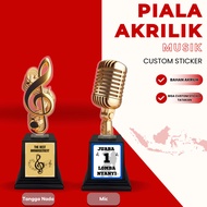 Acrylic Music Custom Sticker Cup for Child Competition Award