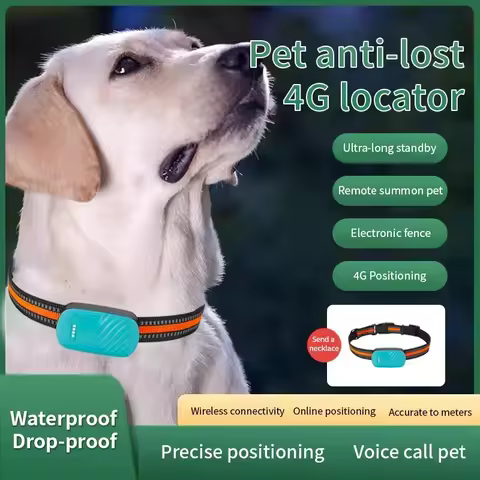 4G Mini Cats Positioning Tracker, 3D G-Sensor Track Search Pet locator, Dogs GPS Anti-lost Smart Col