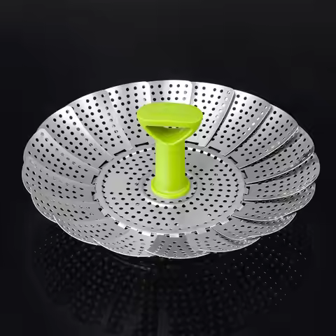 9/11Inch Stainless Steel Lotus Steaming Tray Folding Food Steamer Vegetable Fruit Food Basket Mesh S