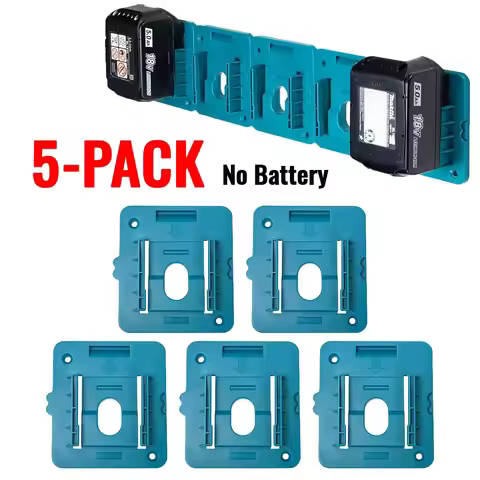 5PCS Battery Holder with Nails for Makita 18V Li-ion Battery Tools Machine Holder Storage Rack Wall 
