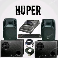 PAKET SOUND SYSTEM OUTDOOR/INDOOR HUPER AK 15A+SUBWOOFER BETA3 ORIGINA