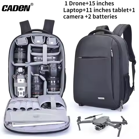 CADeN Camera Backpack Anti-shock Large Capacity Drone SLR Bags for DJI Drone DSLR Canon Nikon Sony L