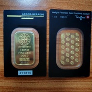 Free Shipping APMEX Gold Bar 1 oz Gold Bullion 24k Gold Plated Apmex Bullion Non-Magnetic Brass Bar 