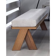 白椿木現代簡約長凳子實木長板凳換鞋凳床榻軟包長椅無靠背沙發凳