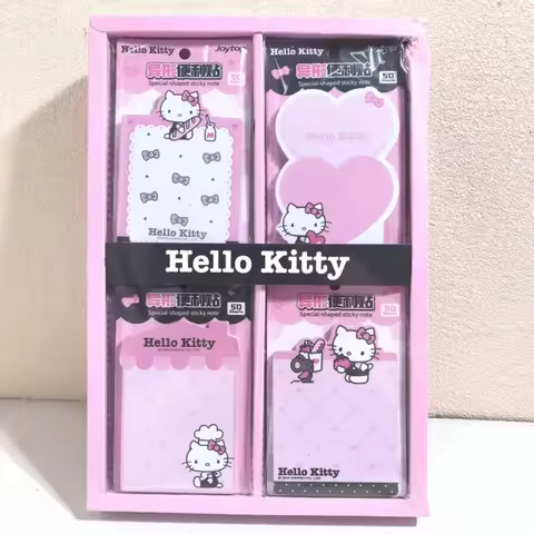 Genuine Sanrio Hello Kitty Special-shaped Sticky Notes Kawaii Cartoon Self-adhesive Memo Pads School