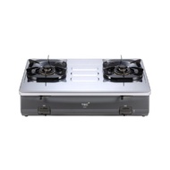 TGC火霸王雙頭不鏽鋼煤氣煮食爐RJH2H(SSG) - 灰色爐身/不鏽鋼面