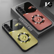 HP Casing SAMSUNG A56 Softcase SAMSUNG A56 Case Glossy Casing Shiny Glass Protector Mobile Phone Acc