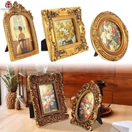 5 Pcs Vintage Picture Frames Gold Antique Ornate Small Picture Frames with Hooks for Gallery Wall SH