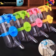 [Ready Stock]Pets Friend 350ml Cat Dog Travel Hang Water Bottle Feeder Leakproof Water Dispenser For Cage Crates /stainless steel drinking head