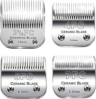 4PACK Dog Grooming Clipper Replacement Blades Compatible with Andis Pet Clipper/Oster A5/Wahl KM Ser