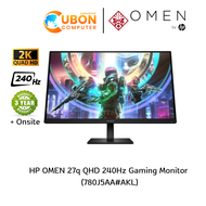 จอมอนิเตอร์ HP OMEN 27QS -27 inch  ( 780J5AA#AKL ) QHD Gaming Monitor / QHD ( 2560 x 1440 ) IPS / 240 Hz ประกันศูนย์ 3 ปี