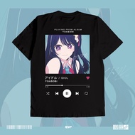 เสื้อยืด✨ เสื้อยืด ลายการ์ตูนอนิเมะ Idol Yoasobi Music Oshi no Ko Aqua Ruby Ai Hoshino Waifu Kaos สไ