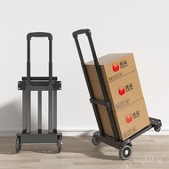 Portable Shopping Cart Hand Push Moving Trolley Hand Pull Cart Foldable Cart Small Push Cart Luggage