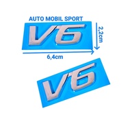CHROME V6 FORTUNER ALPHARD CAMRY V6 LOGO EMBLEM
