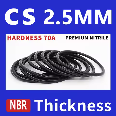CS2.5mm black NBR 70A nitrile rubber O-ring sealing gaskets wear-resistant gasket O-ring thickness 2